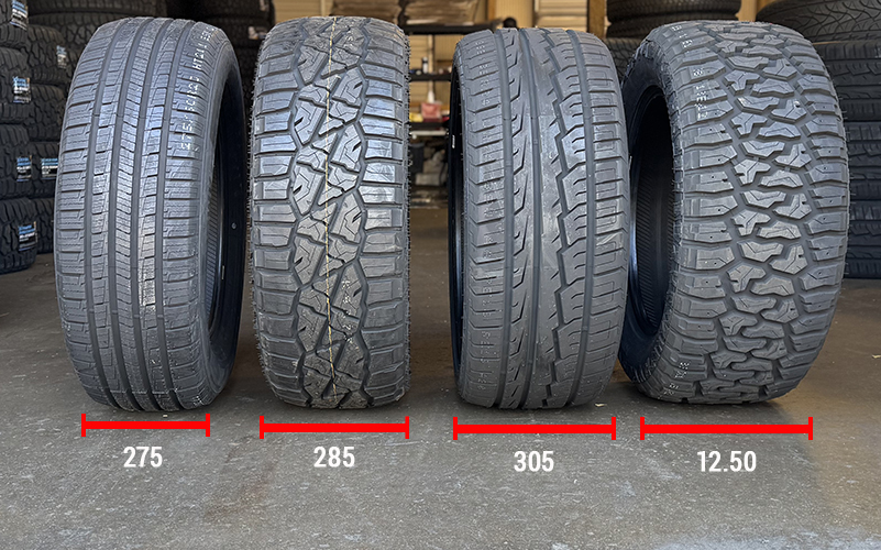 Tire Width Examples